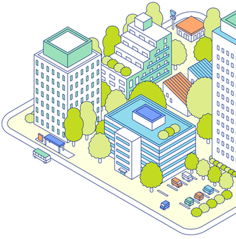 ビル群のイラスト