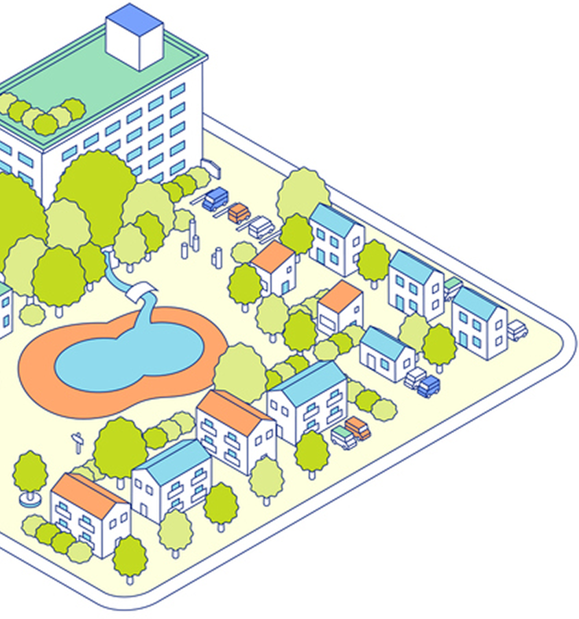 街区のイラスト